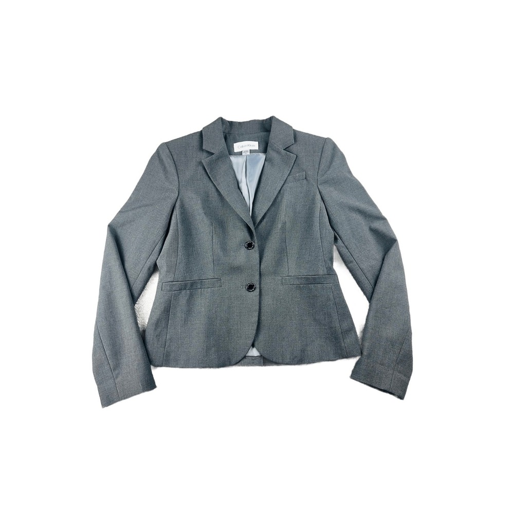 Calvin Klein Suit Set Women Blazer 4 Pants 2 Gray Highline Business Formal Event
